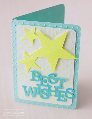 Die Cut Card Kit Best Wishes