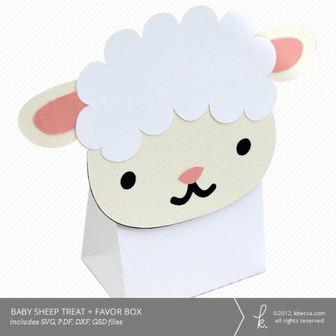 Baby Sheep Treat + Favor Box Die Cut