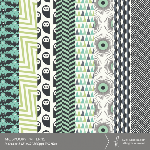 MC Spooky Patterned Papers