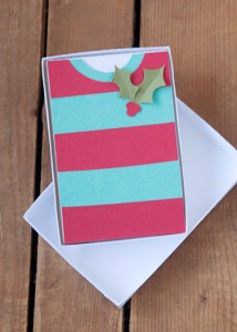 Striped Sweater Gift Card Box Die Cuts