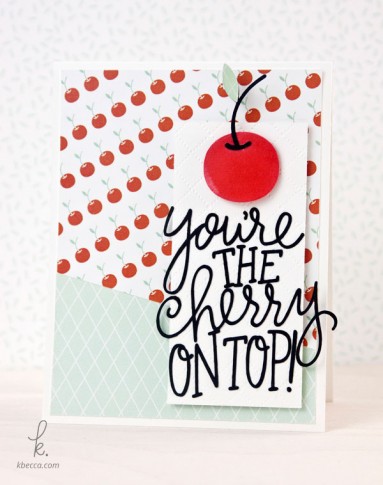 You're the Cherry on Top Die Cut Handmade Card | k.becca #cardmaking #diecut #svg