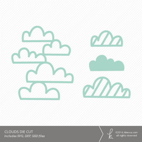 Clouds Background Die Cut | K.becca #svg #diecut
