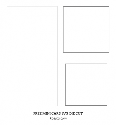 Free Mini Card SVG Cut File | K.becca #svg #diecut