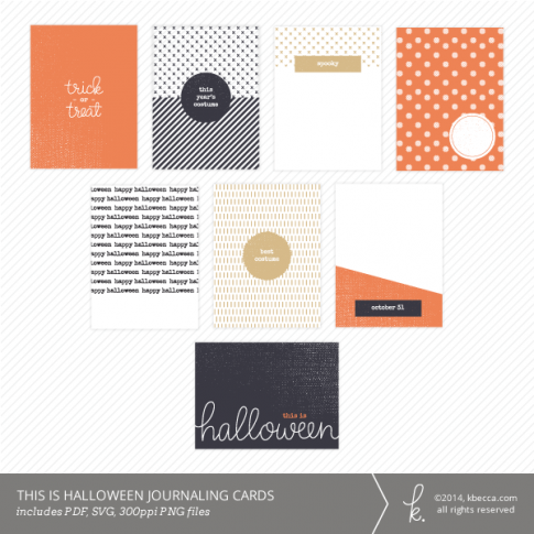 This Is Halloween 3x4 Journaling Cards | K.becca
