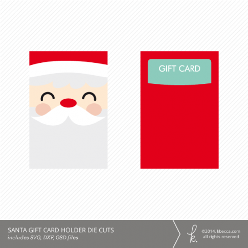 Santa Gift Card Holder Die Cuts | K.becca