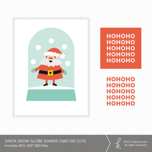 Santa Snow Globe Shaker Card Cut Files | K.becca