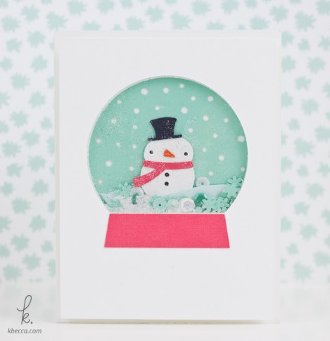 DIY Snowman Snow Globe Shaker Card | K.becca