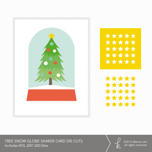Christmas Tree Snow Globe Shaker Card Die Cuts | K.becca