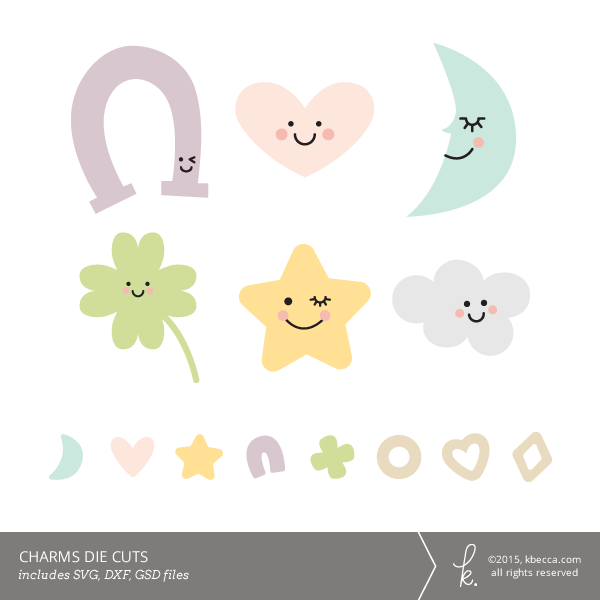 Charms Die Cuts (SVG Files Included)