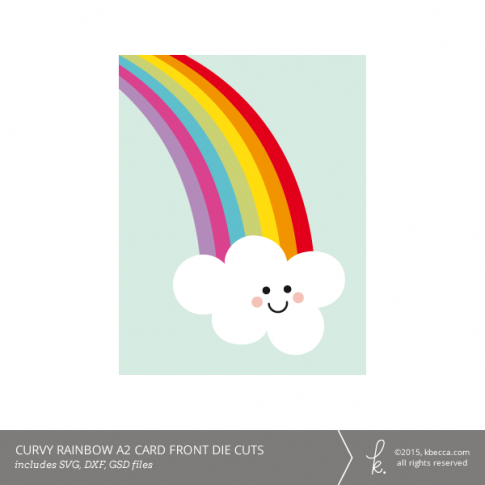 Curvy Rainbow A2 Card Kit (SVG Files Included)