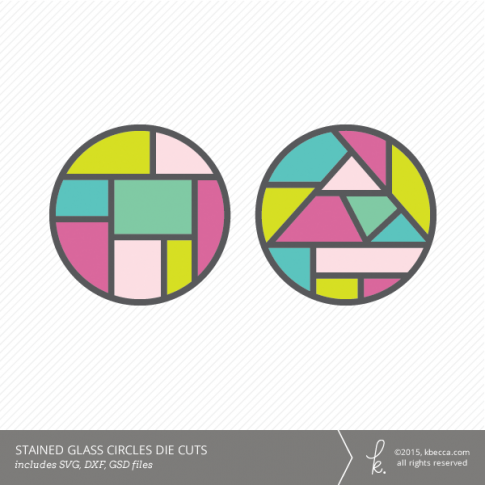 Stained Glass Circle Die Cuts (Commercial License Available)