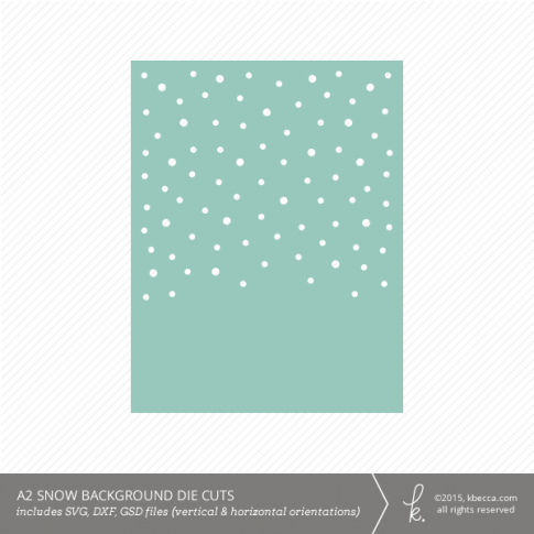 A2 Snow Card Backgrounds Die Cuts (Vertical & Horizontal)