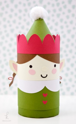 DIY Die Cut Girl Elf Cylinder Gift Box