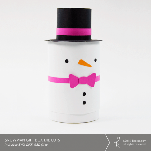 Snowman Cylinder Gift Box Die Cuts