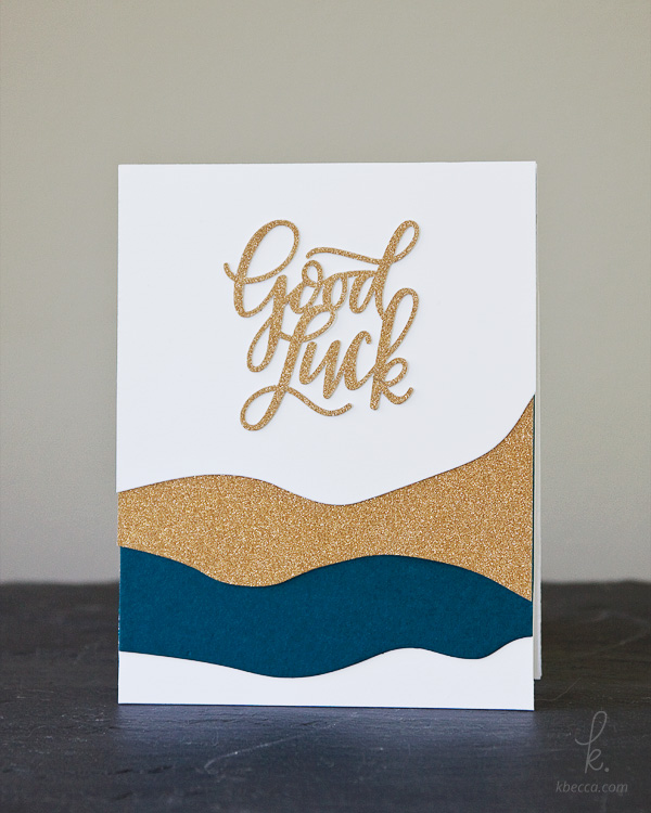 Make a Copper Glitter Layered Good Luck Card