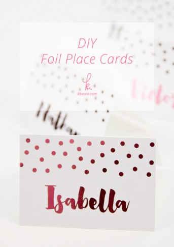 DIY Foil Place Cards with the Heidi Swapp Minc