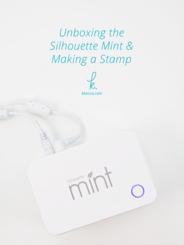 Video : Unboxing the Silhouette MInt & Making a Stamp