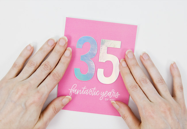 DIY Iridescent Foil Birthday Card Tutorial