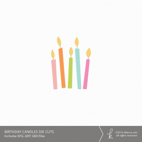 Birthday Candles Die Cuts (SVG Files Included)