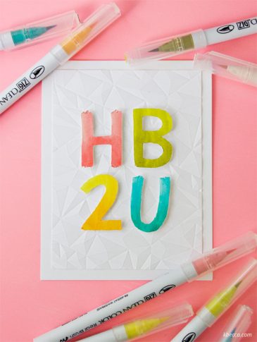 Video Tutorial : Zig Clean Color Real Brush Pen Birthday Card