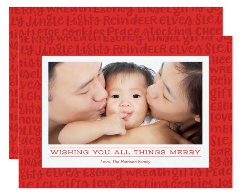 All Things Merry Holiday Photo Card for Zazzle by K.becca