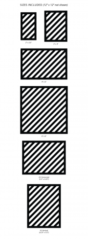 Diagonal Stripes Stencil & Background Die Cut Files (SVG included)