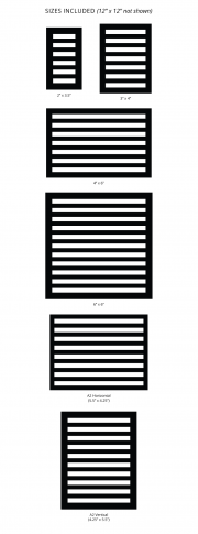 Horizontal Stripes Stencil & Background Die Cut Files (SVG included)