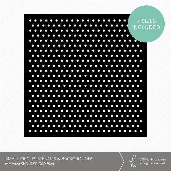 Small Circles Stencil & Background Die Cut Files (SVG included)