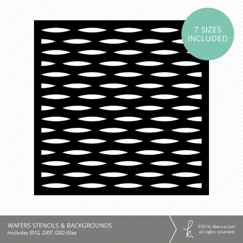 Wafers Stencil & Background Die Cut Files (SVG included)