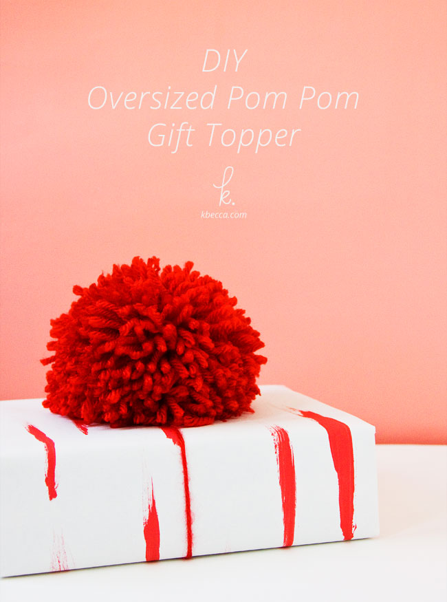Make an Oversized Pom Pom Gift Topper (Video Tutorial)