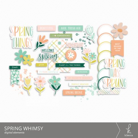Spring Whimsy Digital Elements from k.becca