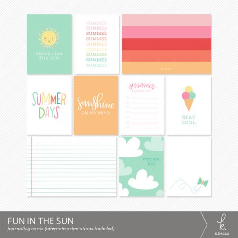 Fun in the Sun Journaling Cards from k.becca