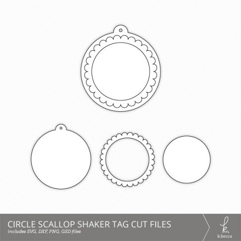 Circle Scallop Shaker Tag Cut Files