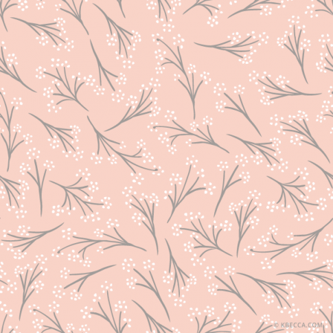 Blush Pink Baby's Breath Clip Art Pattern (Vector Included) | kbecca.com