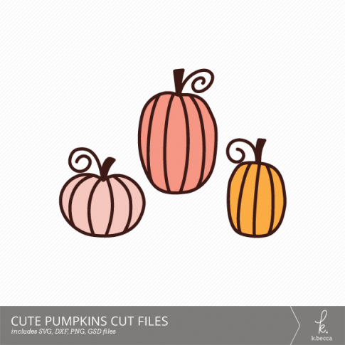Cute Pumpkins Digital Cut Files from k.becca (Commercial Licensing Available)
