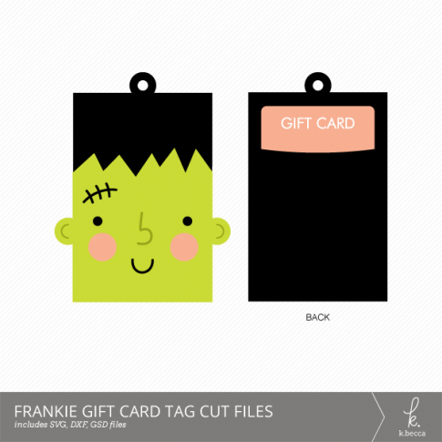 Frankie Gift Card Holder + Tag Digital Cut Files from k.becca