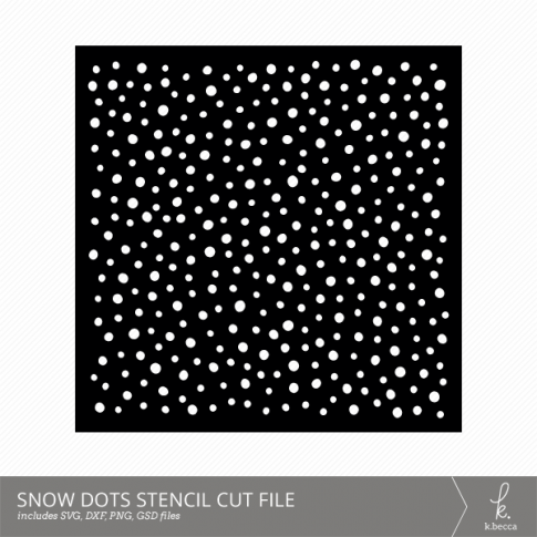 Snow Dots Stencil Cut Files from k.becca (Commercial Licensing Available)