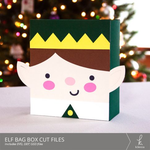 Christmas Elf Box Bag Digital Cut Files from k.becca (Commercial Licensing Available)
