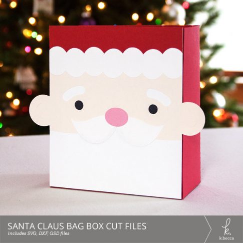 Santa Claus Box Bag Digital Cut Files from k.becca (Commercial Licensing Available)