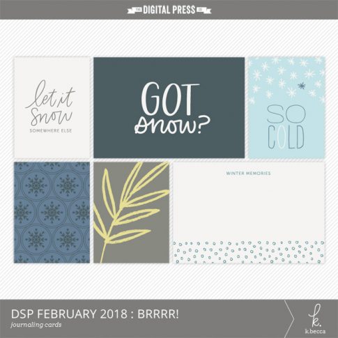 BRRRR! Journaling Cards Freebie : DigiScrap Parade February 2018