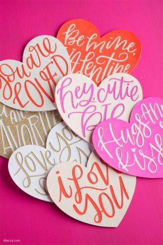 Hand Lettered Heart Cut Files from k.becca