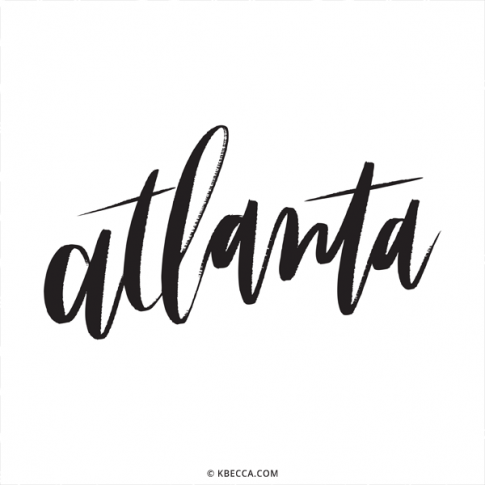 Hand Lettered Atlanta Commercial Vector Clip Art from k.becca