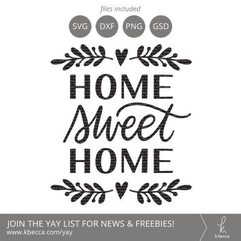 Home Sweet Home SVG #svgfiles #cutfiles #cricut #silhouettecameo