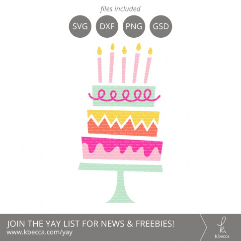 Birthday Cake SVG Files from k.becca #svg #svgfiles #cutfiles #silhouettecameo #cricut
