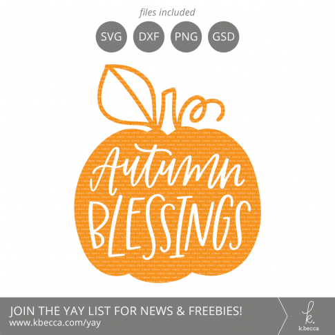 Autumn Blessings Pumpkin SVG Cut Files (Commercial License Available) #svgfiles #silhouettecameo #cutfiles