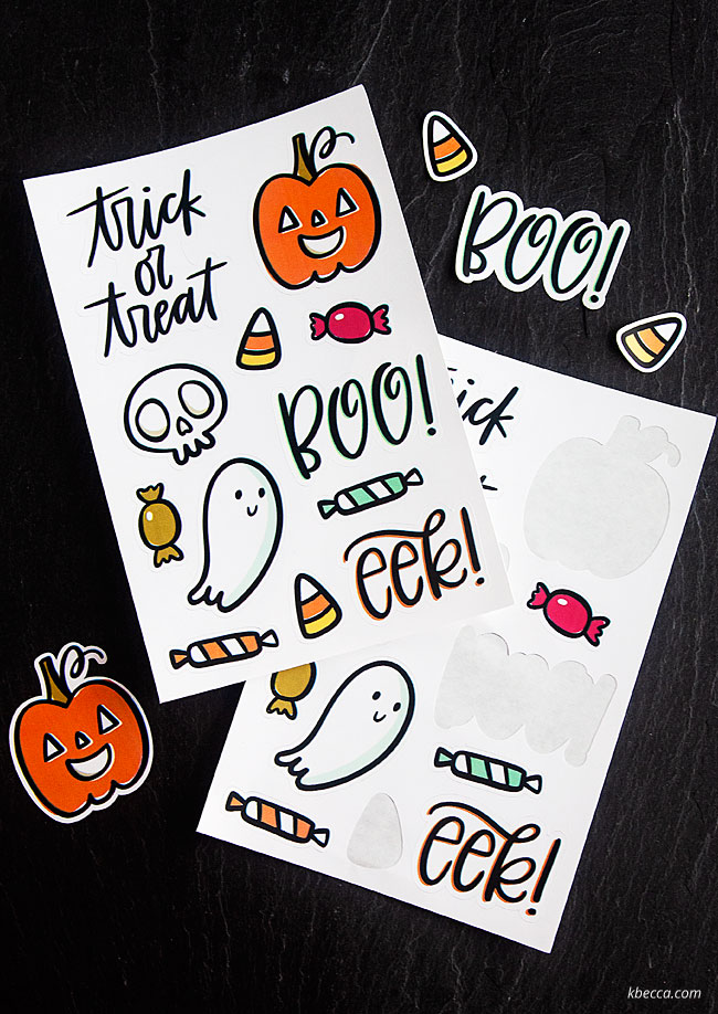 Free Printable Halloween Sticker Sheets (Print & Cut Files Included)