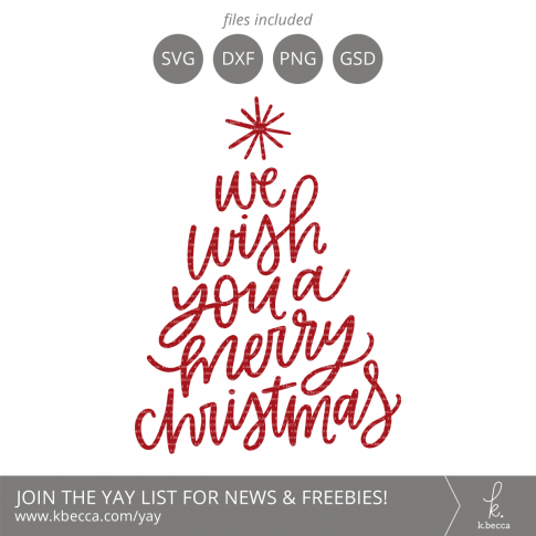 We Wish You A Merry Christmas Tree SVG Cut Files #svgfiles #cutfiles #christmas #silhouettecameo #cricut