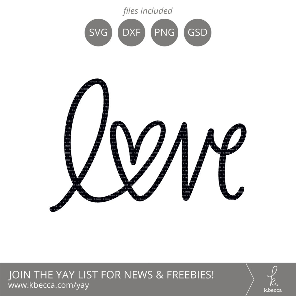 Love Heart Handwritten SVG Cut Files - Commercial Licensing Available