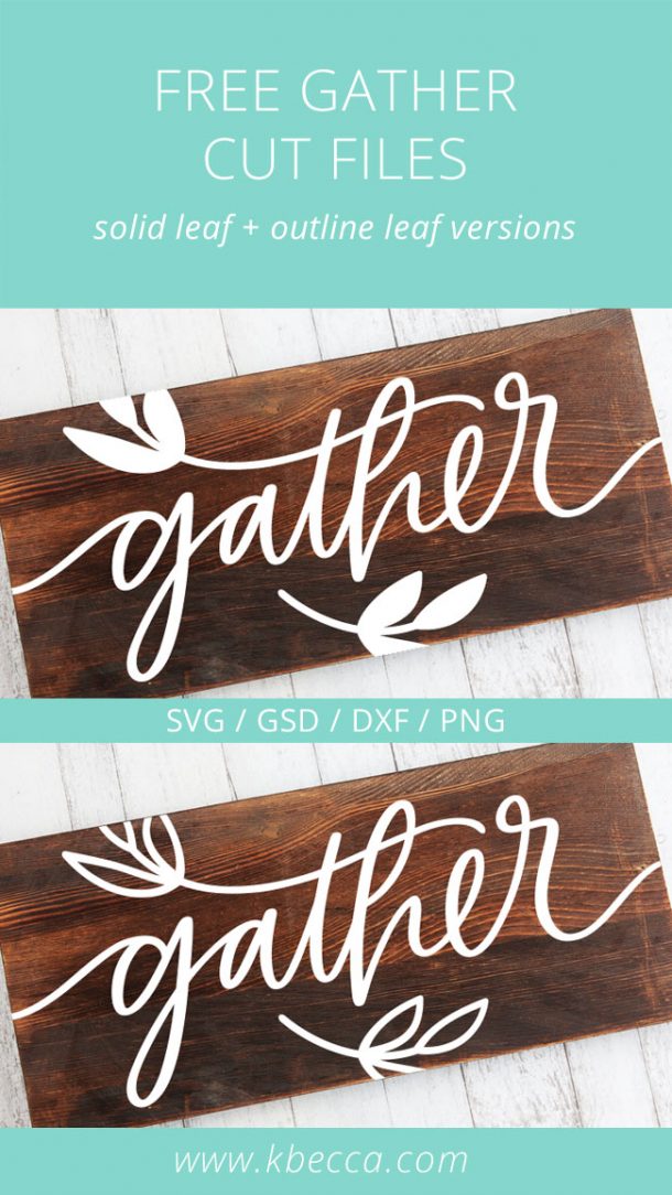 Free Handwritten Gather SVG Cut Files - Free SVG File