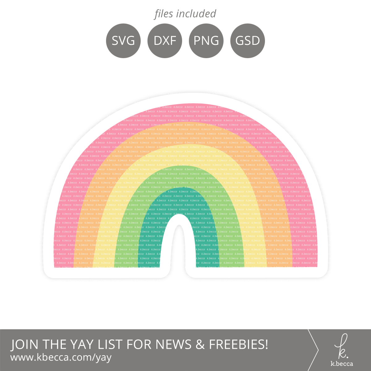 New in the Shop : A Sweet Rainbow Cut File